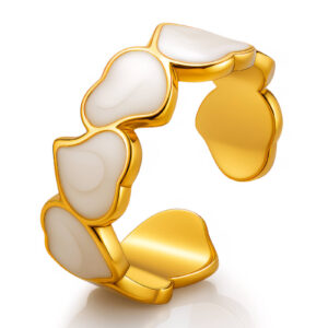 87119-0 18K Triple Layer Gold Ring