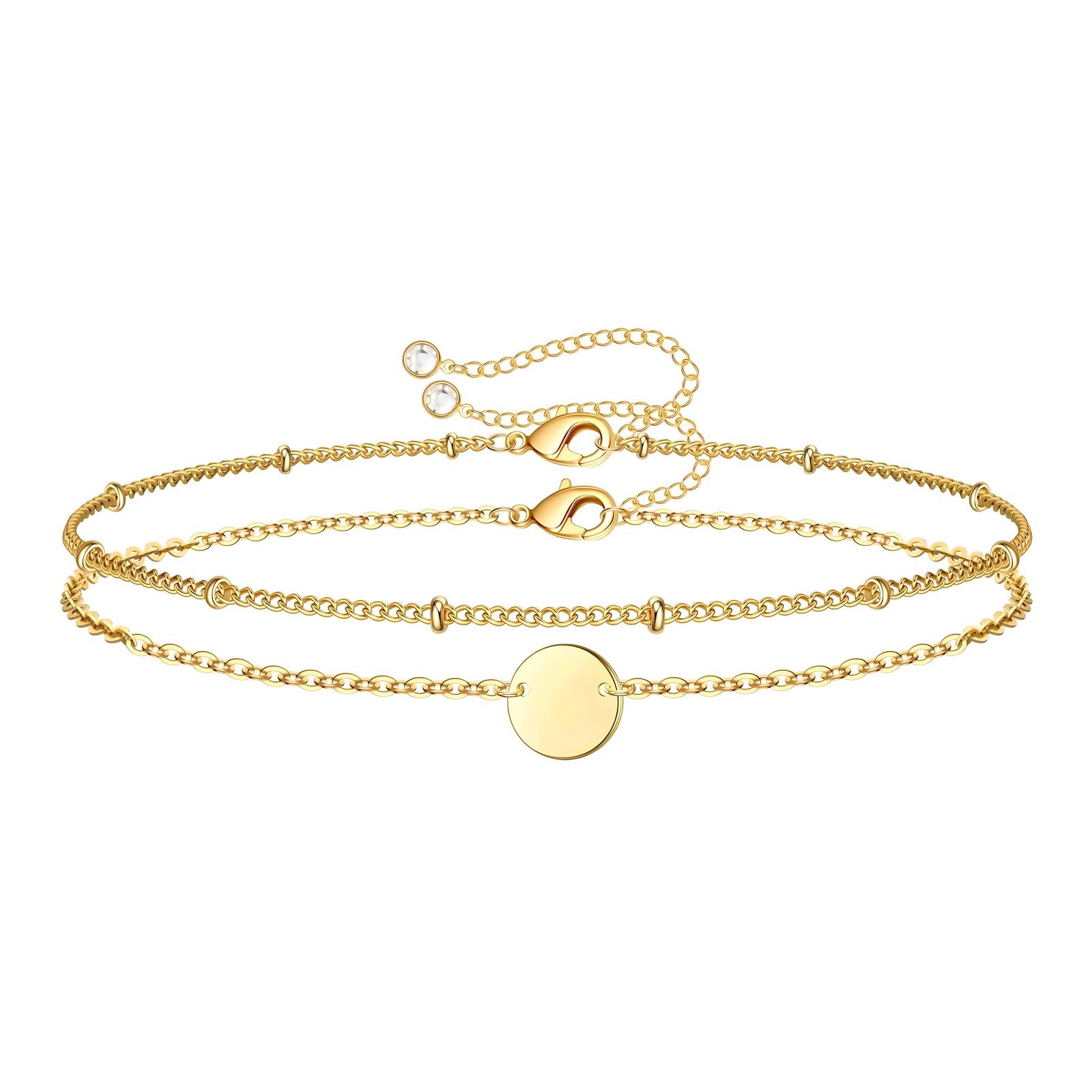 87167-0 18K Triple Layer Gold Bracelet