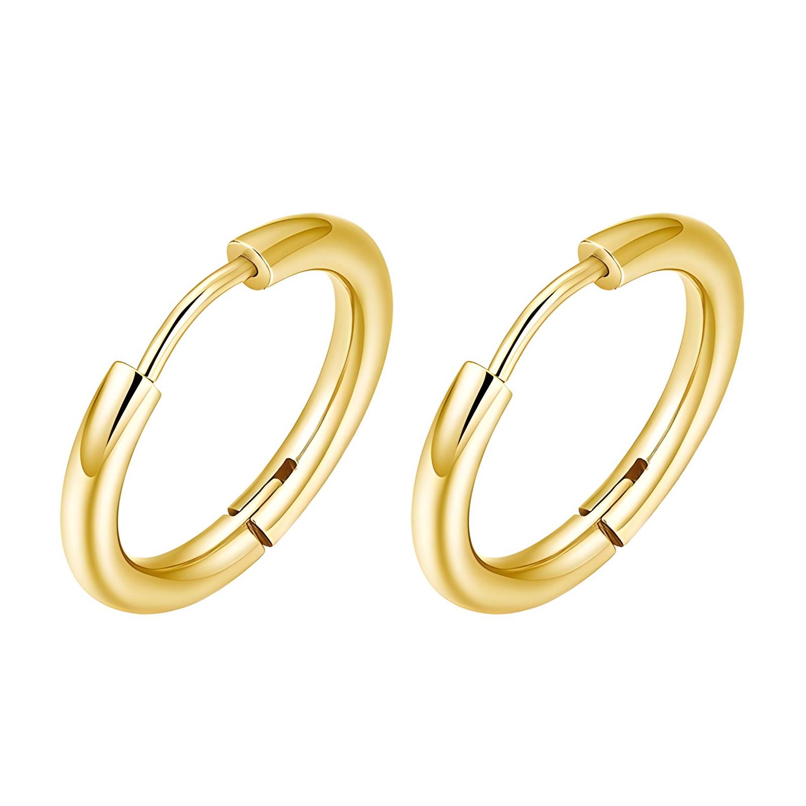 87197-0 18K Triple Layer Gold Earrings