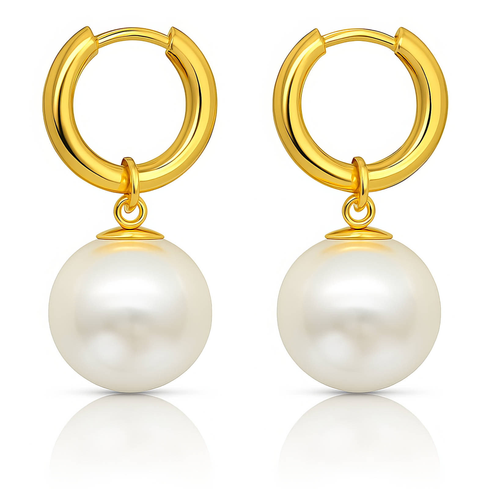 87736-0 18K Triple Layer Gold Earrings