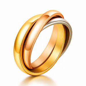 88129-0 18K Triple Layer Gold Ring