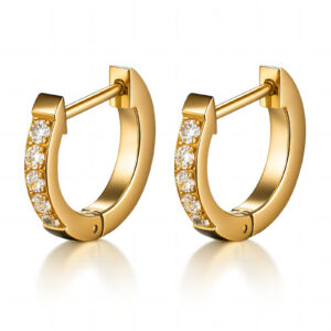 88156-0 18K Triple Layer Gold Earrings