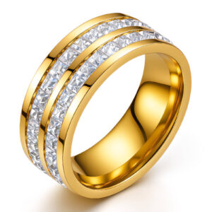 88245-0 18K Triple Layer Gold Ring