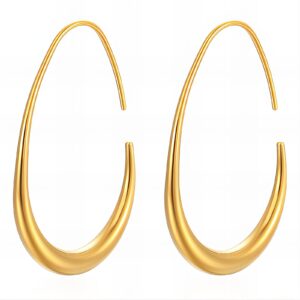 89767-0 18K Triple Layer Gold Earrings
