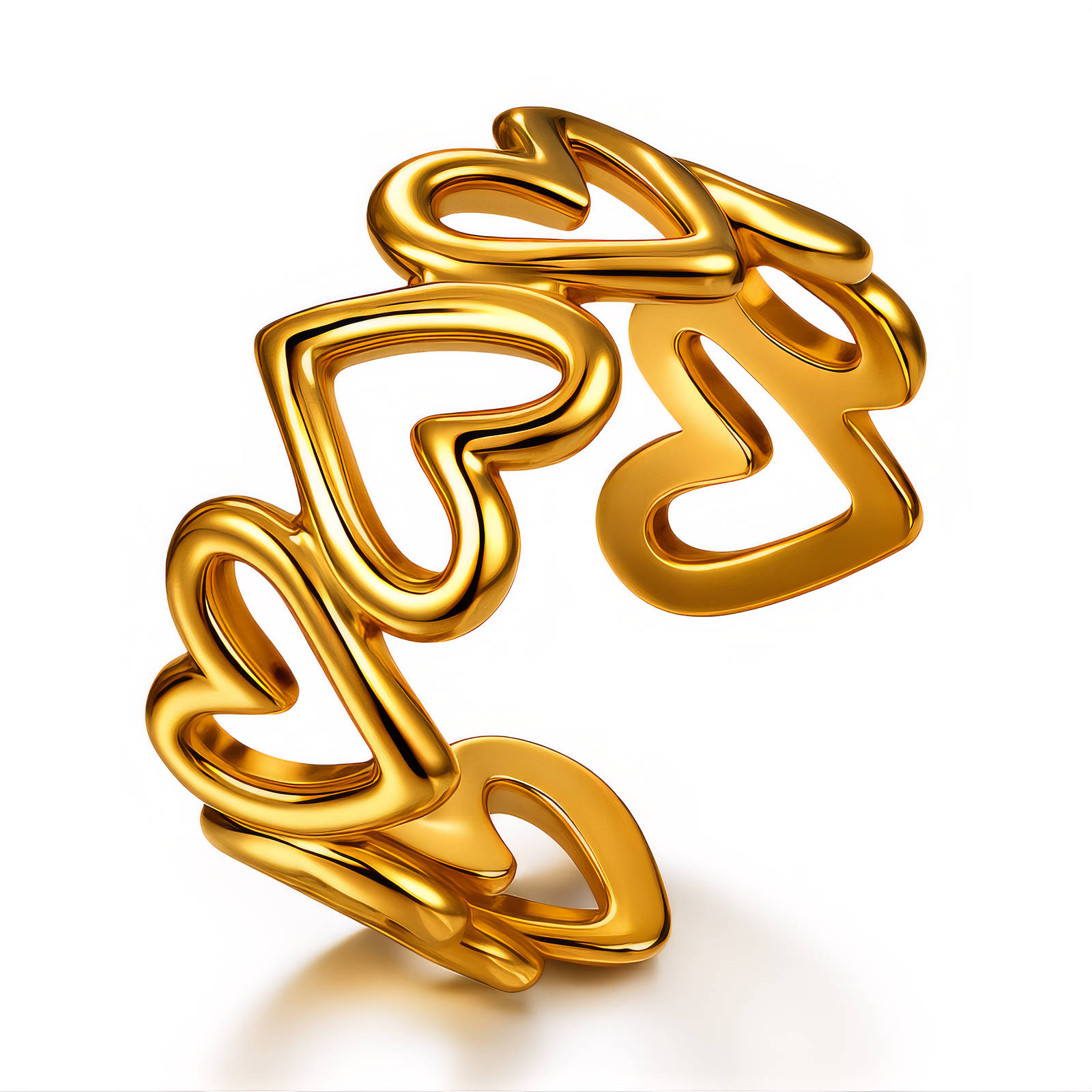 87117-0 18K Triple Layer Gold Ring