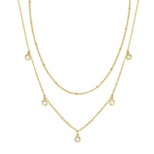87194-0 18K Triple Layer Gold Necklace