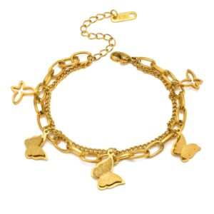 87295-0 18K Triple Layer Gold Bracelet