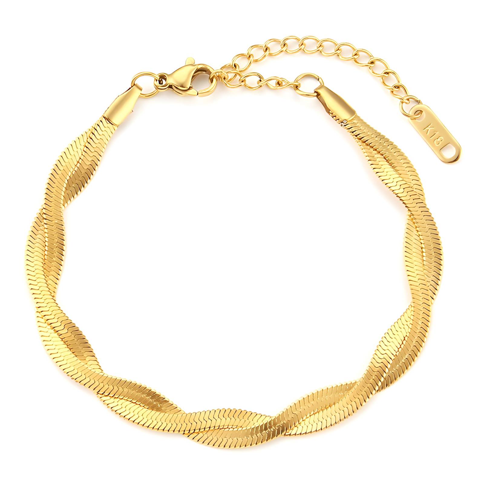 87312-0 18K Triple Layer Gold Bracelet
