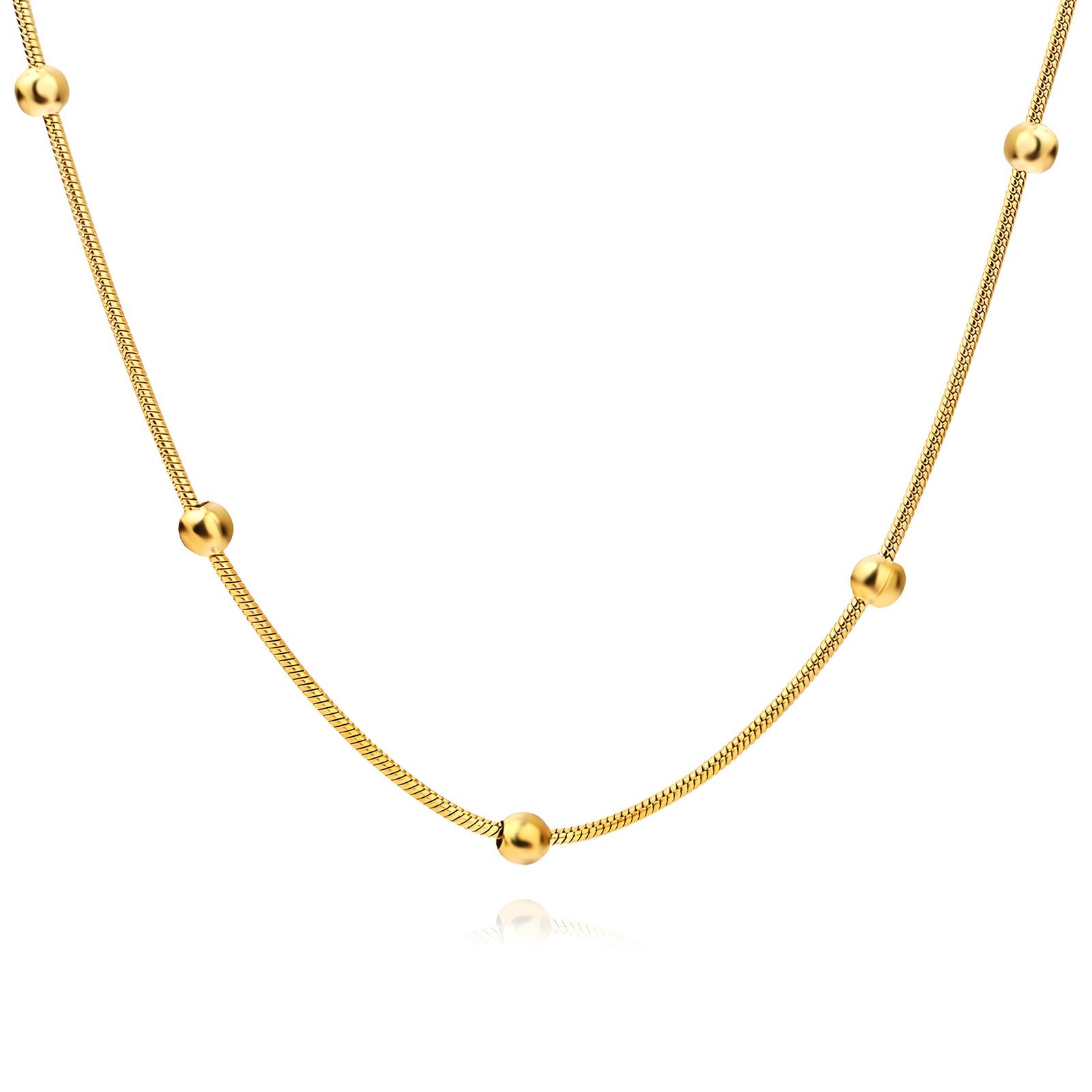 87401-0 18K Triple Layer Gold Necklace