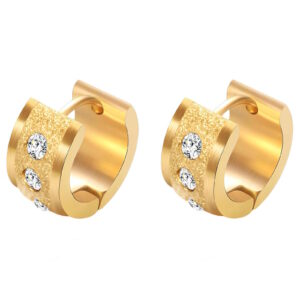 87442-0 18K Triple Layer Gold Earrings