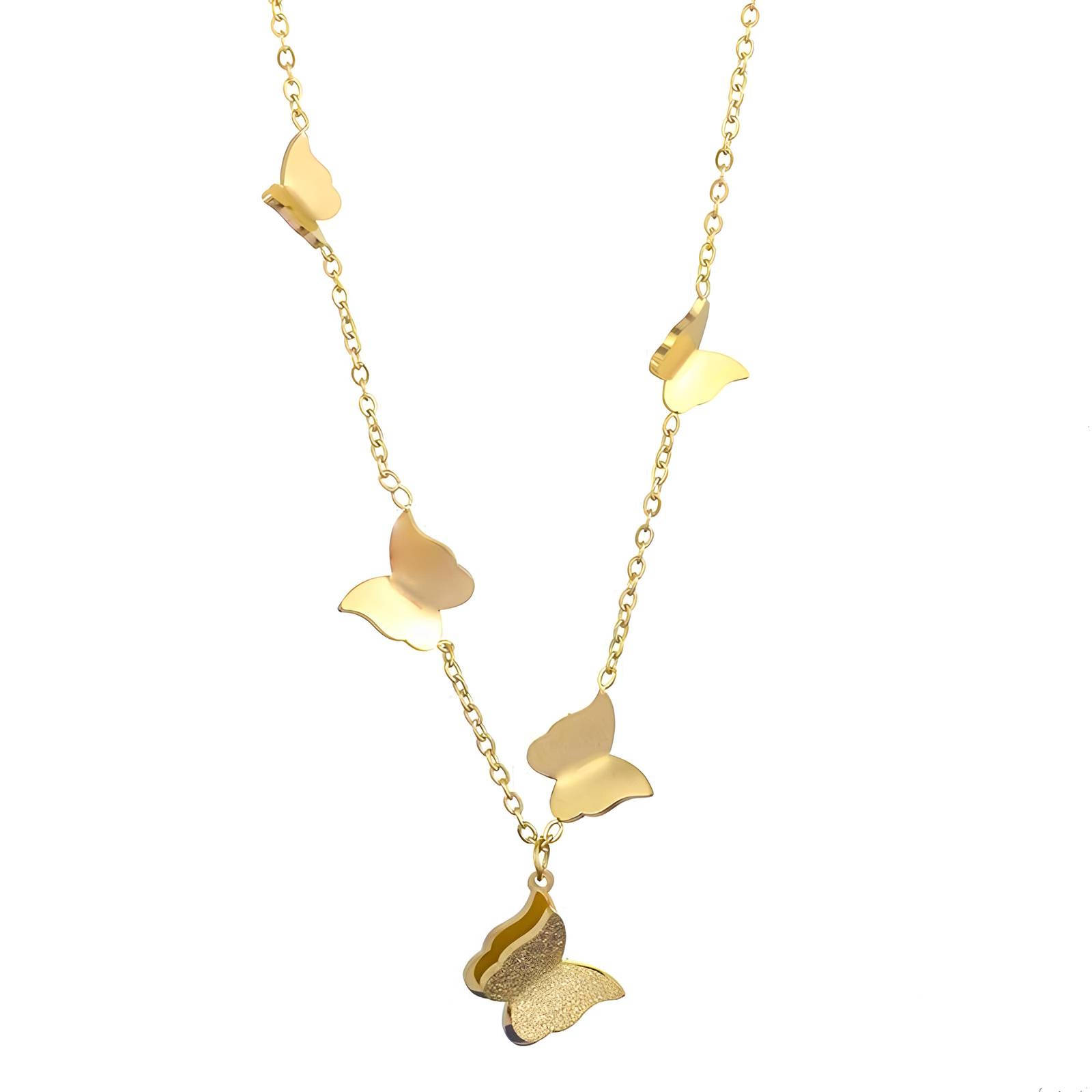 87946-0 18K Triple Layer Gold Necklace