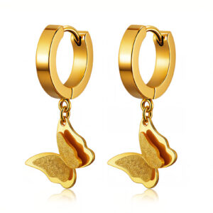 87959-0 18K Triple Layer Gold Earrings