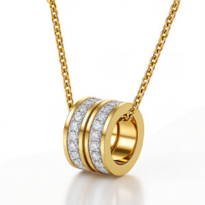 88152-0 18K Triple Layer Gold Necklace