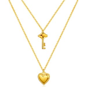 88162-0 18K Triple Layer Gold Necklace