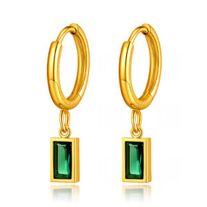 88204-0 18K Triple Layer Gold Earrings