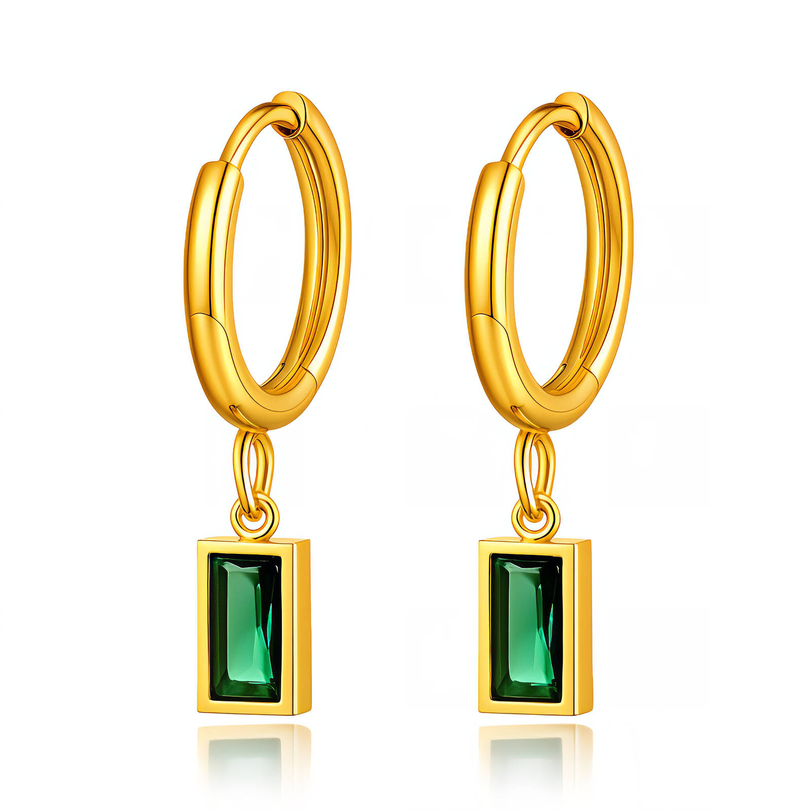 88204-0 18K Triple Layer Gold Earrings