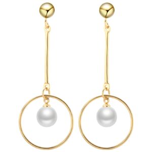 88241-0 18K Triple Layer Gold Earrings