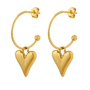 88332-0 18K Triple Layer Gold Earrings