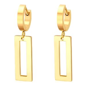 88372-0 18K Triple Layer Gold Earrings
