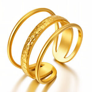 88534-0 18K Triple Layer Gold Ring