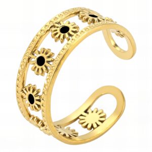 88653-0 18K Triple Layer Gold Ring