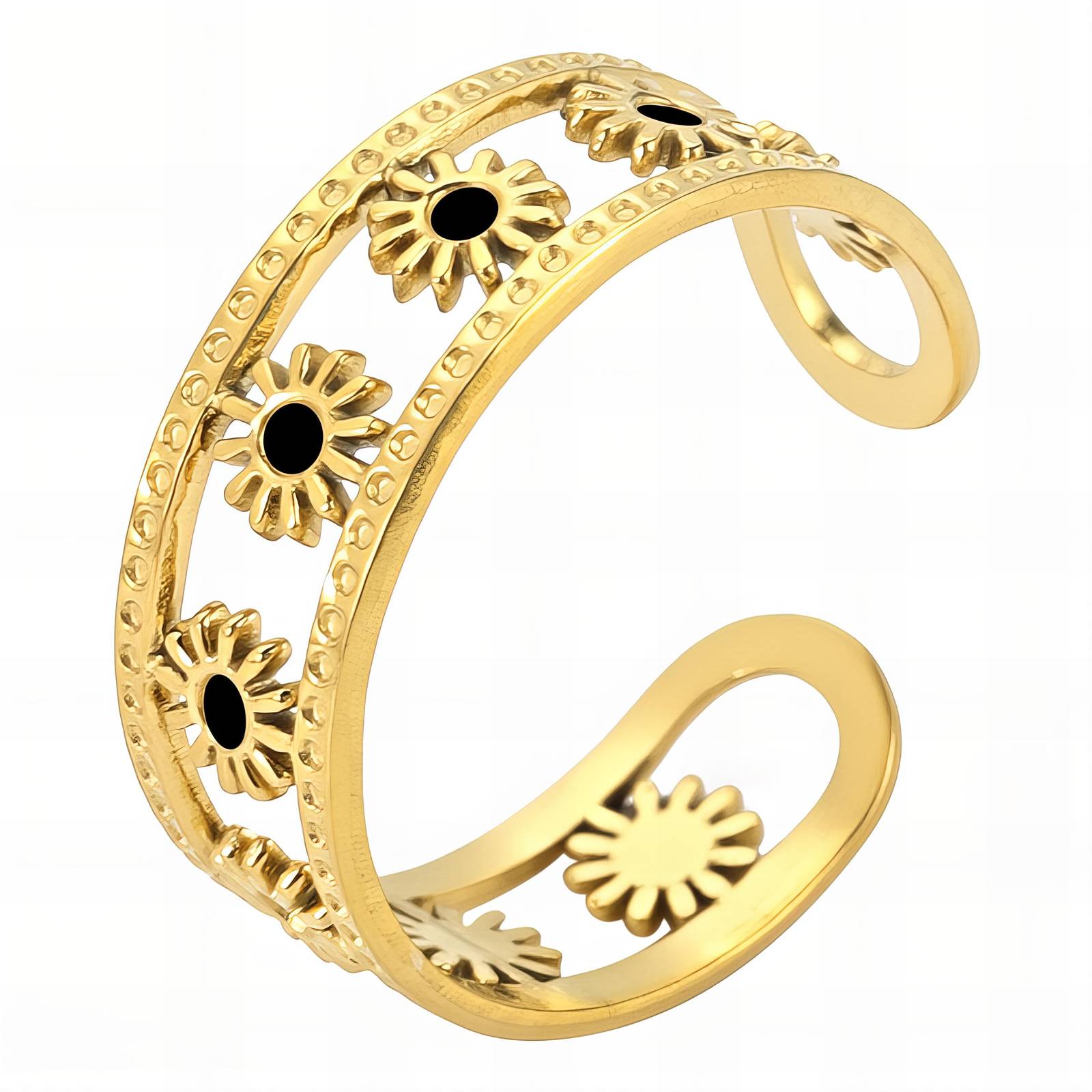 88653-0 18K Triple Layer Gold Ring