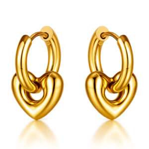 89530-0 18K Triple Layer Gold Earrings