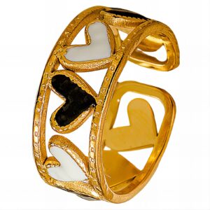 89740-0 18K Triple Layer Gold Ring