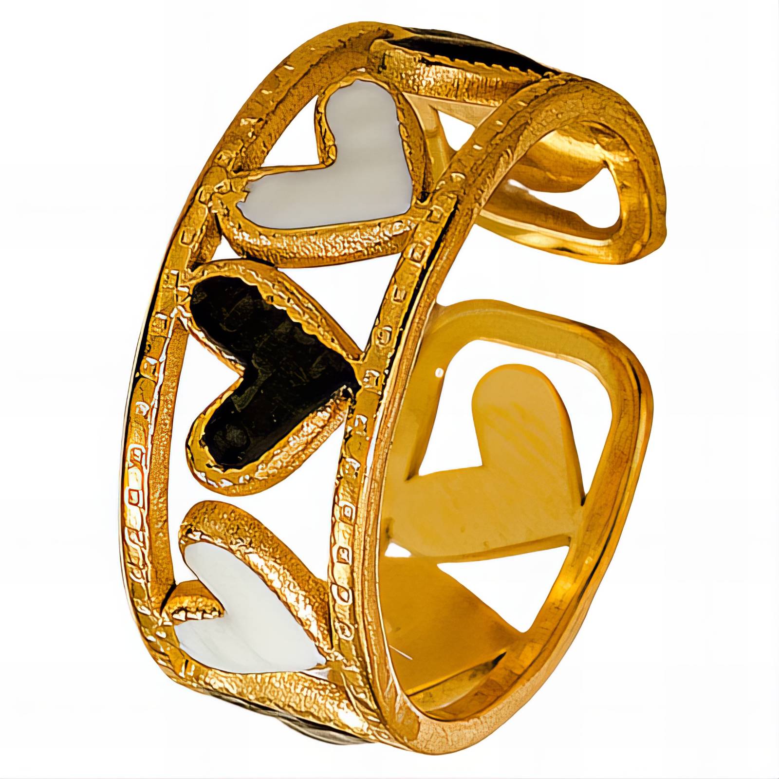 89740-0 18K Triple Layer Gold Ring