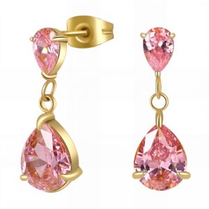 90025-0 18K Triple Layer Gold Earrings