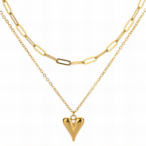 90076-0 18K Triple Layer Gold Necklace