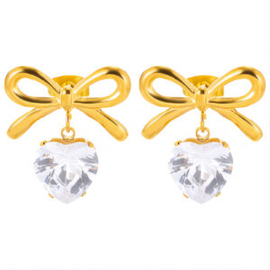 90139-0 18K Triple Layer Gold Earrings