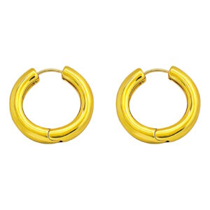 90422-0 18K Triple Layer Gold Earrings