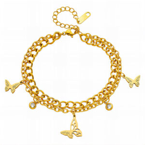 90435-0 18K Triple Layer Gold Bracelet