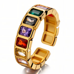 90526-0 18K Triple Layer Gold Ring