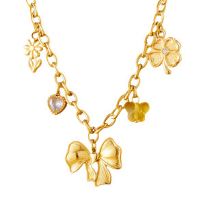 90785-0 18K Triple Layer Gold Necklace