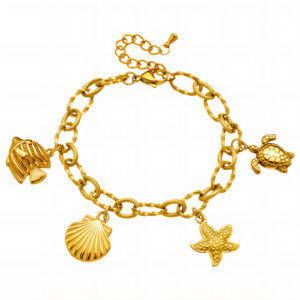 91058-0 18K Triple Layer Gold Bracelet