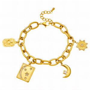 91151-0 18K Triple Layer Gold Bracelet